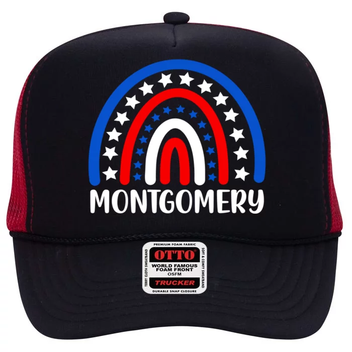 Montgomery Alabama Gift I Love Montgomery Usa Gift High Crown Mesh Trucker Hat