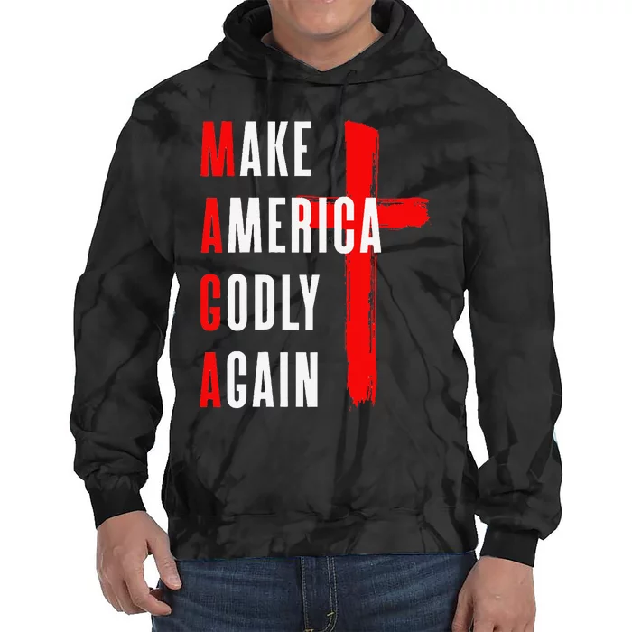 Make America Godly Again Tie Dye Hoodie