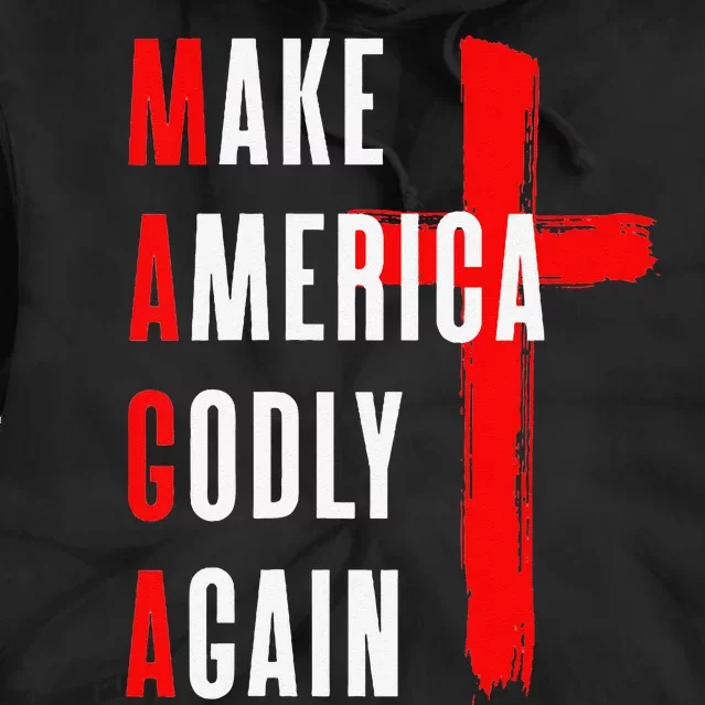 Make America Godly Again Tie Dye Hoodie