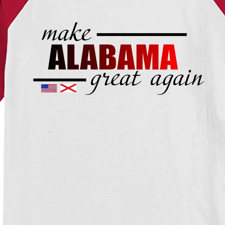 Make Alabama Great Again Kids Colorblock Raglan Jersey