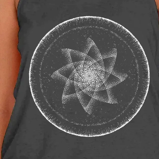 Mandala And Geometric Inspired Pattern Women's Knotted Racerback Tank