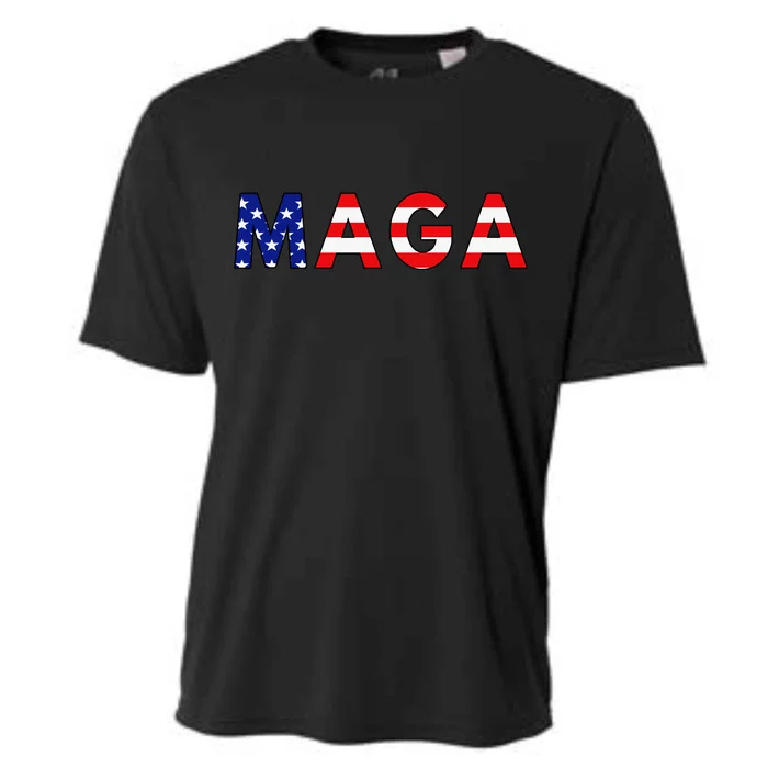 MAGA American Flag Cooling Performance Crew T-Shirt