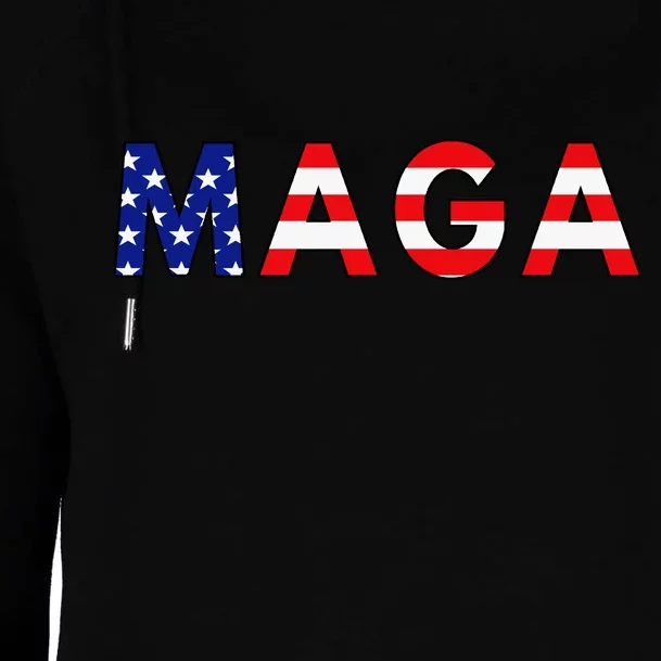 MAGA American Flag Womens Funnel Neck Pullover Hood