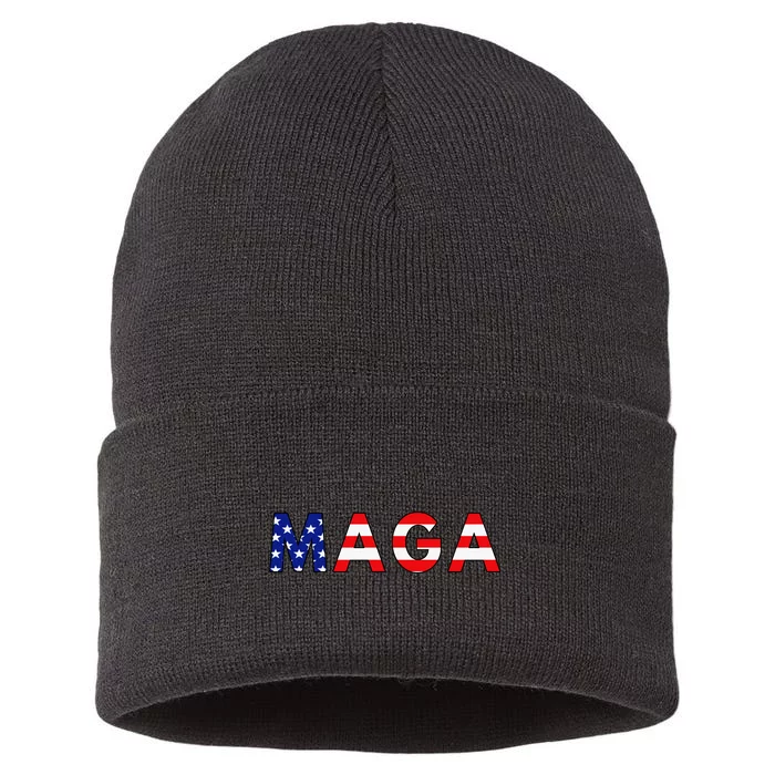 MAGA American Flag Sustainable Knit Beanie