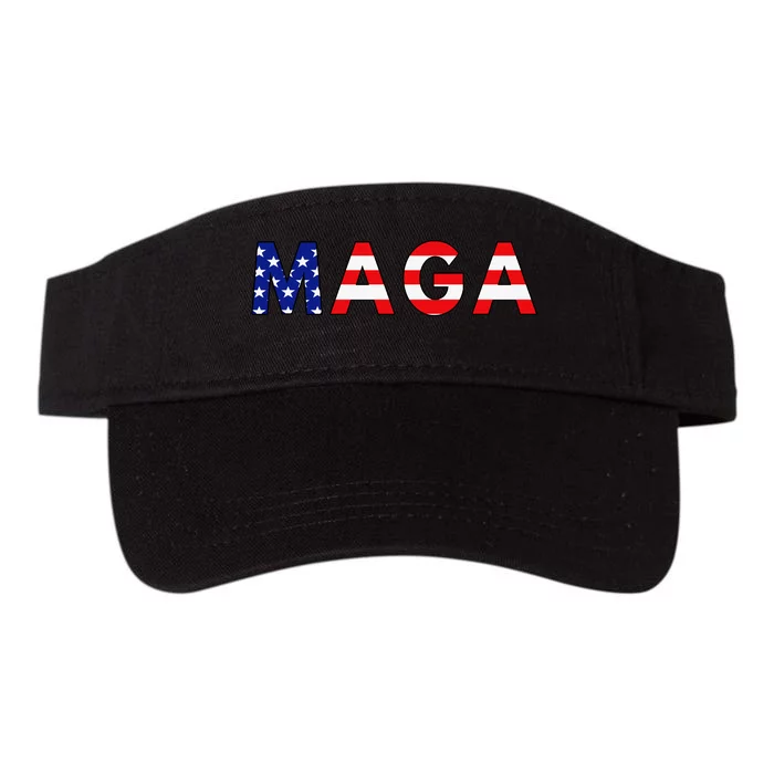 MAGA American Flag Valucap Bio-Washed Visor