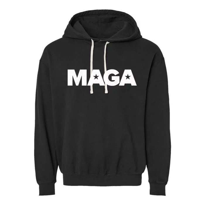 MAGA Distressed Logo Make America Great Again Garment-Dyed Fleece Hoodie