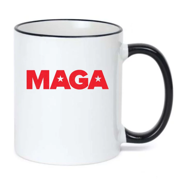 MAGA Distressed Logo Make America Great Again Black Color Changing Mug