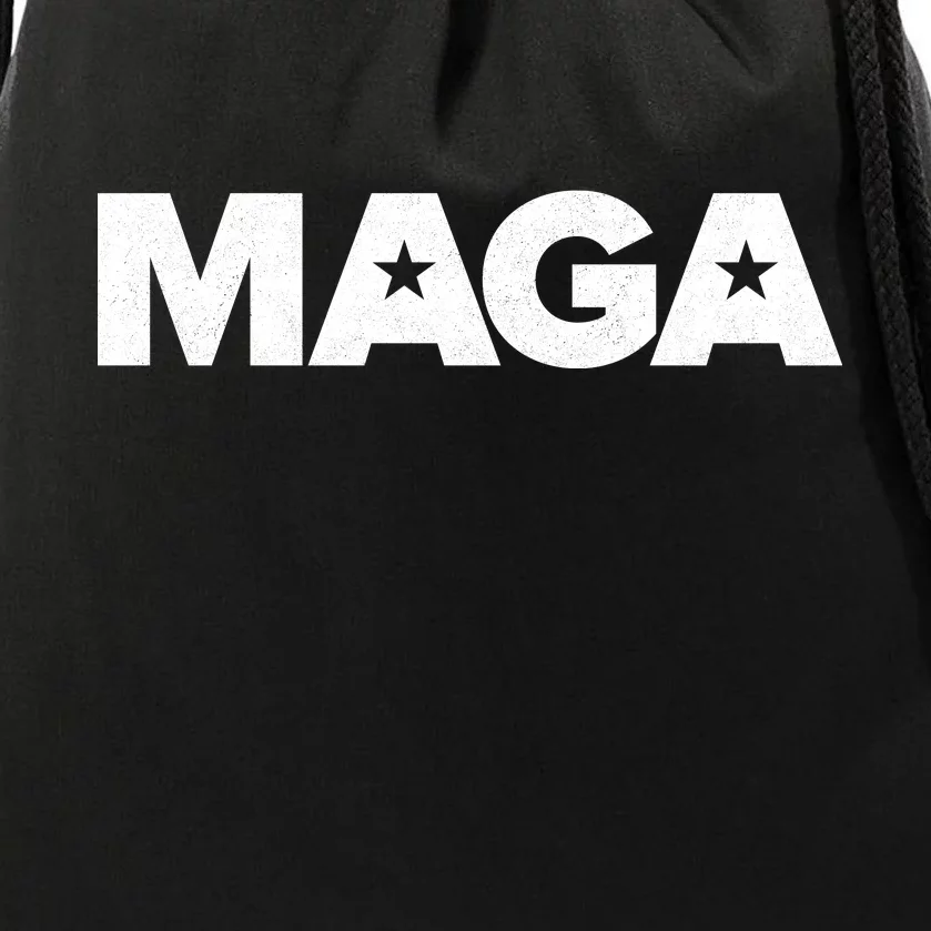 MAGA Distressed Logo Make America Great Again Drawstring Bag