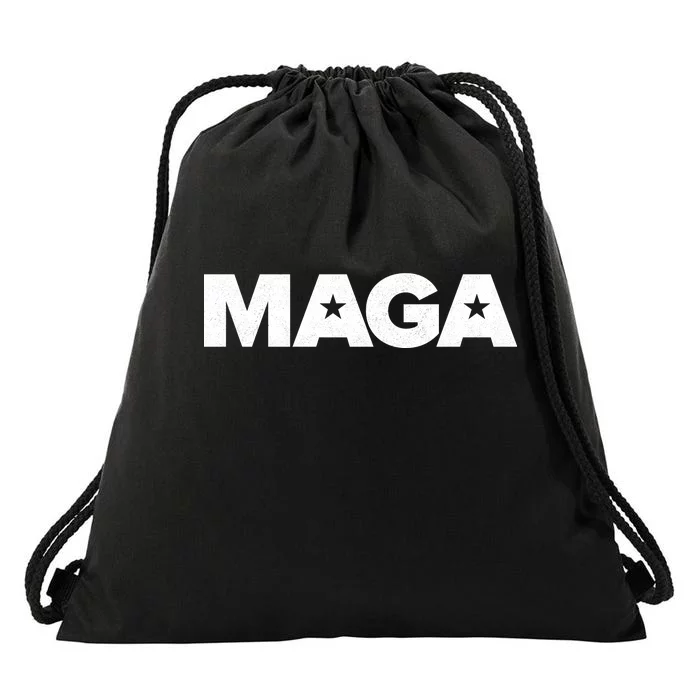 MAGA Distressed Logo Make America Great Again Drawstring Bag