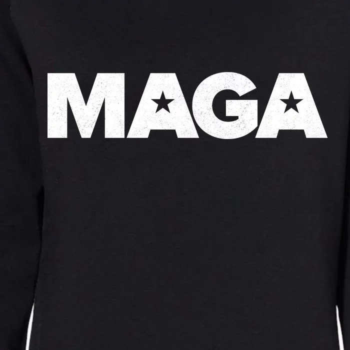 MAGA Distressed Logo Make America Great Again Womens California Wash Sweatshirt