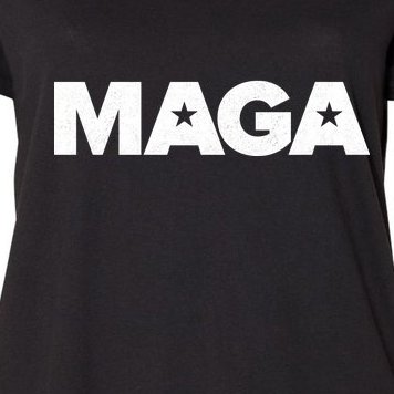 MAGA Distressed Logo Make America Great Again Women's Plus Size T-Shirt