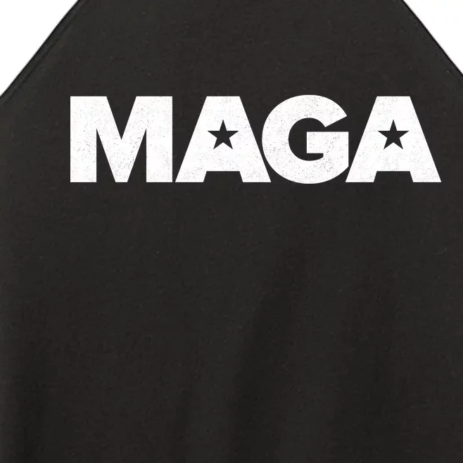 MAGA Distressed Logo Make America Great Again Women’s Perfect Tri Rocker Tank