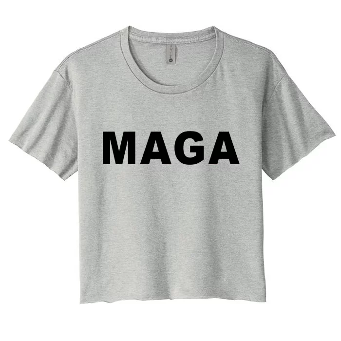 MAGA Make America Great Again President Donald Trump Women's Crop Top Tee