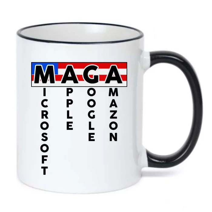 MAGA Microsoft Apple Google Amazon Black Color Changing Mug