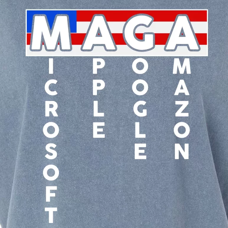 MAGA Microsoft Apple Google Amazon Garment-Dyed Women's Muscle Tee