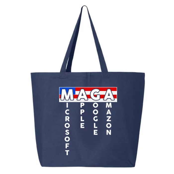 MAGA Microsoft Apple Google Amazon 25L Jumbo Tote