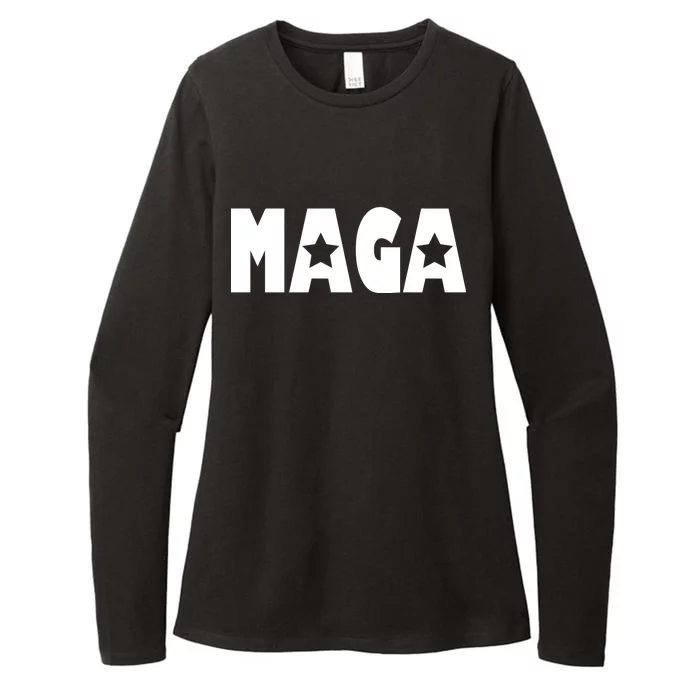 MAGA Star Logo Make America Great Again Womens CVC Long Sleeve Shirt