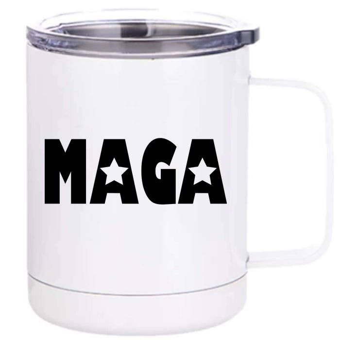 MAGA Star Logo Make America Great Again Front & Back 12oz Stainless Steel Tumbler Cup