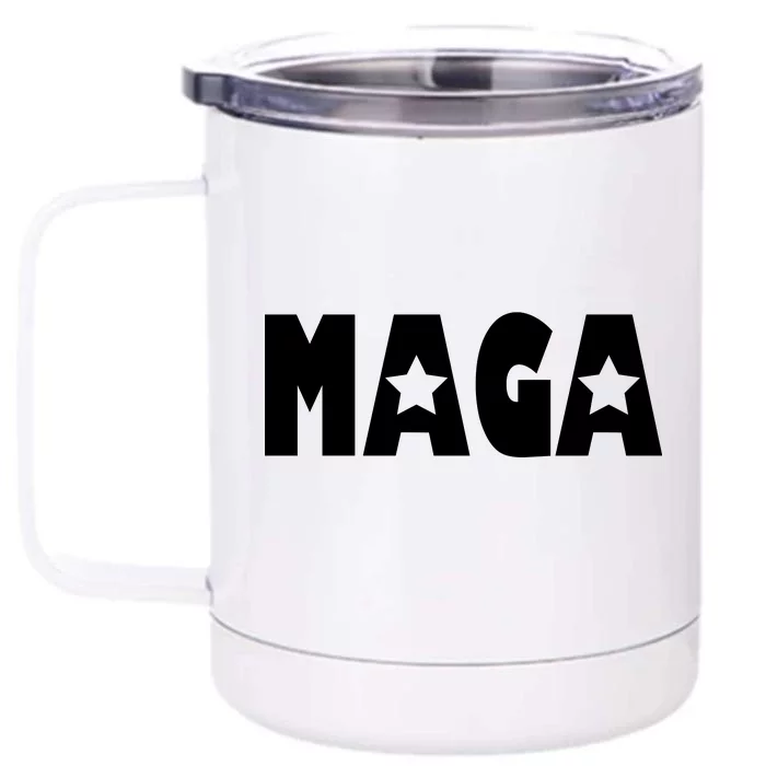 MAGA Star Logo Make America Great Again Front & Back 12oz Stainless Steel Tumbler Cup