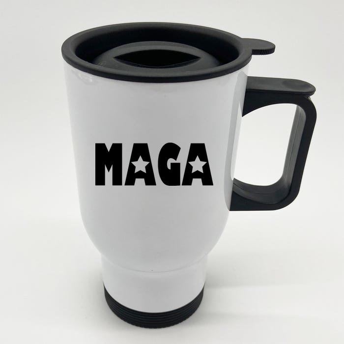 MAGA Star Logo Make America Great Again Front & Back Stainless Steel Travel Mug