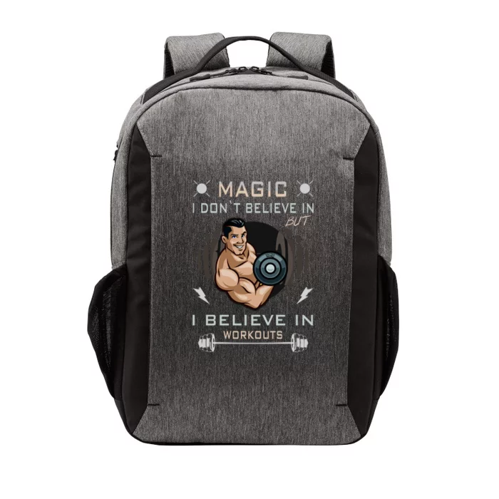 Magic I Don't Believe In But I Believe In Workouts Funny Gym Vector Backpack