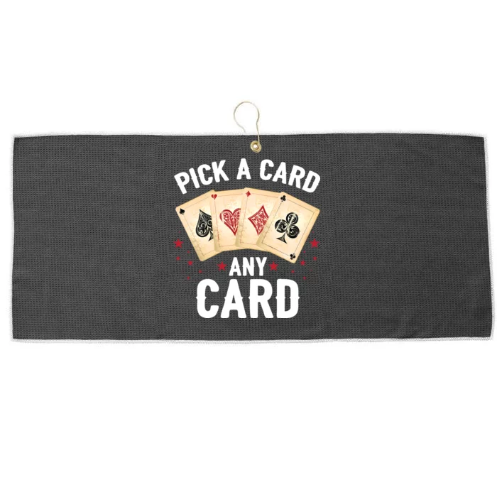 Magic Trick Pick A Card Any Card Magician Large Microfiber Waffle Golf Towel