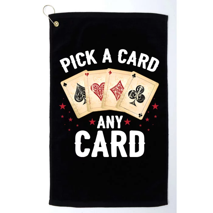 Magic Trick Pick A Card Any Card Magician Platinum Collection Golf Towel