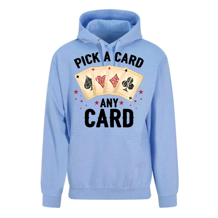 Magic Trick Pick A Card Any Card Magician Unisex Surf Hoodie