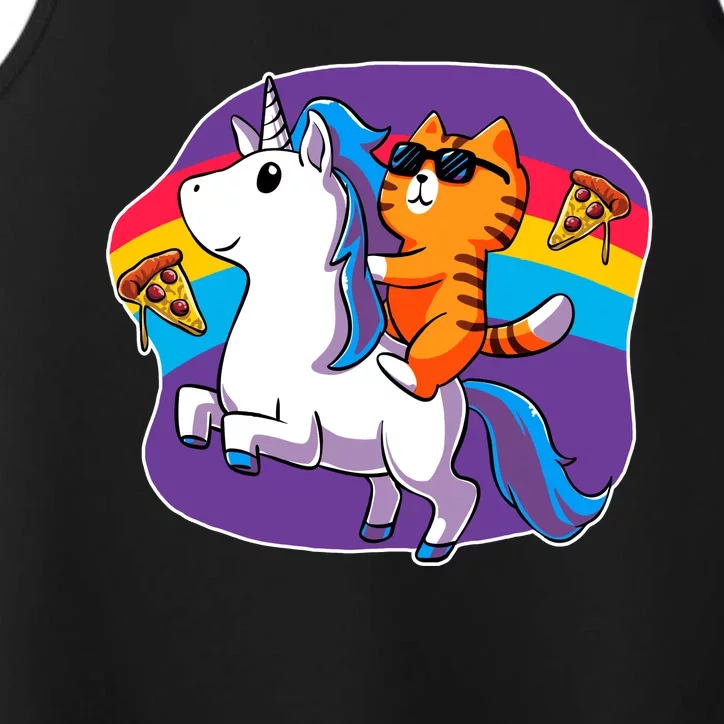 Magical Adventure Pizza Cat Unicorn Performance Tank