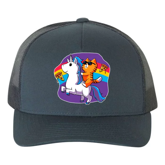 Magical Adventure Pizza Cat Unicorn Yupoong Adult 5-Panel Trucker Hat