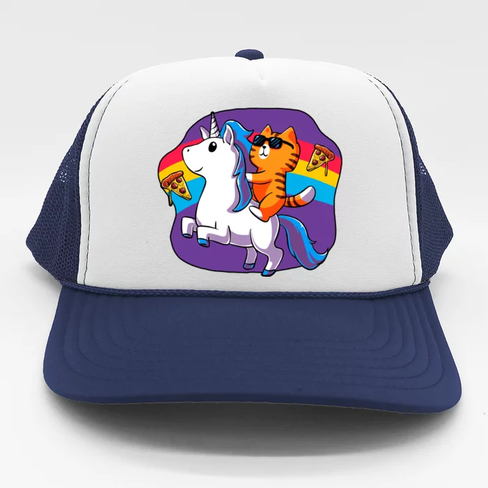 Magical Adventure Pizza Cat Unicorn Trucker Hat