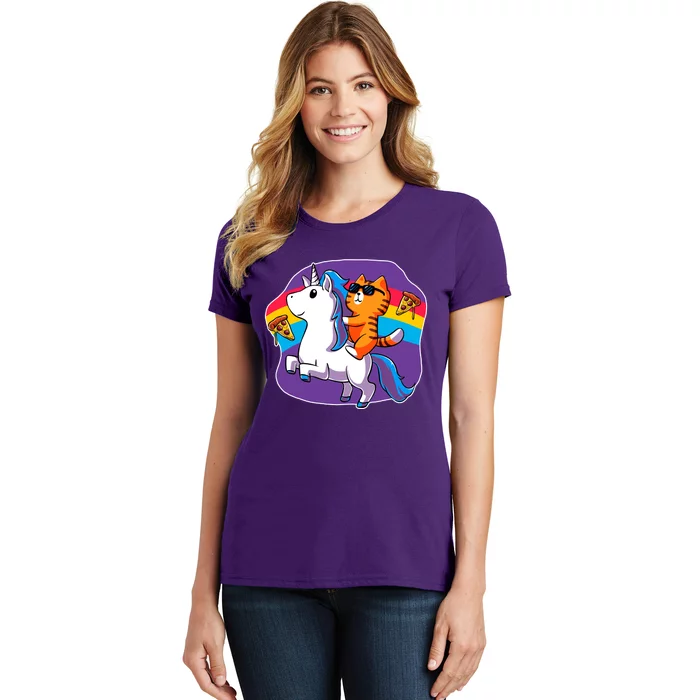 Magical Adventure Pizza Cat Unicorn Women's T-Shirt