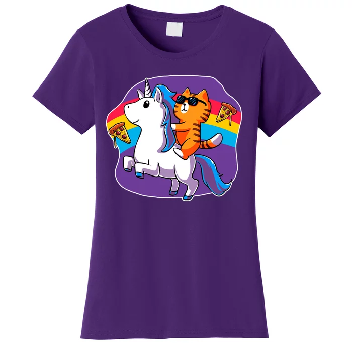 Magical Adventure Pizza Cat Unicorn Women's T-Shirt