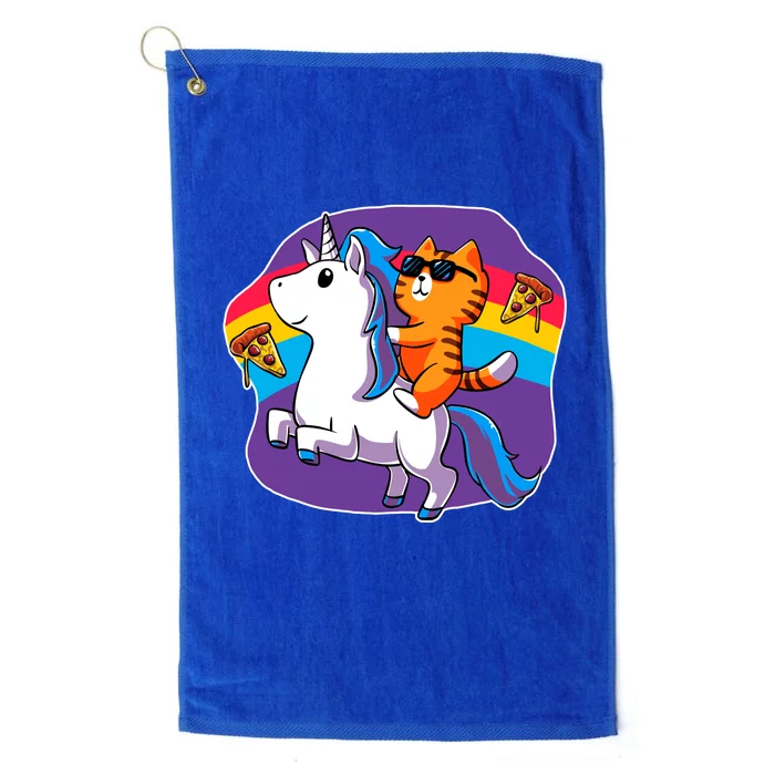 Magical Adventure Pizza Cat Unicorn Platinum Collection Golf Towel