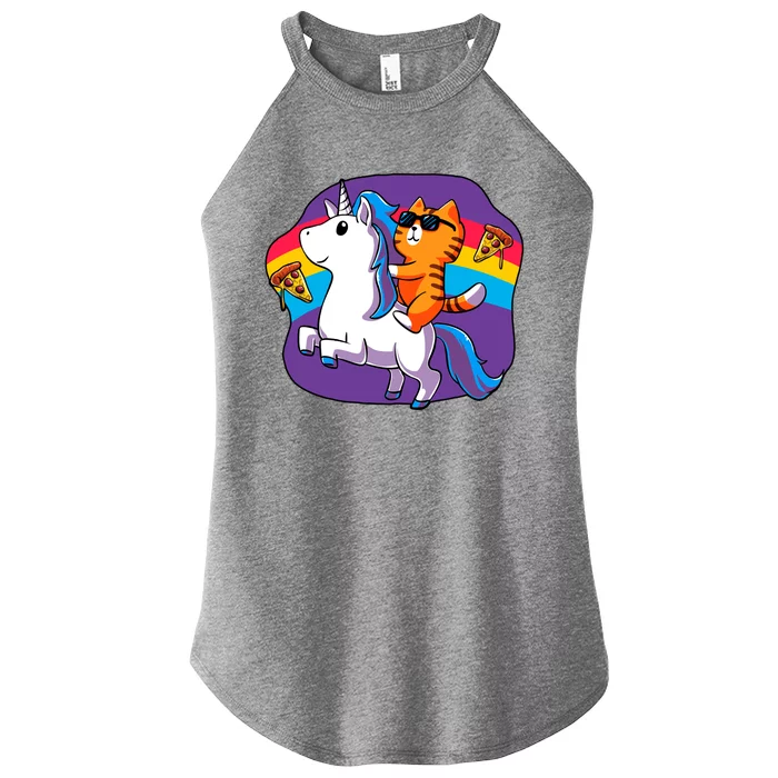 Magical Adventure Pizza Cat Unicorn Women’s Perfect Tri Rocker Tank