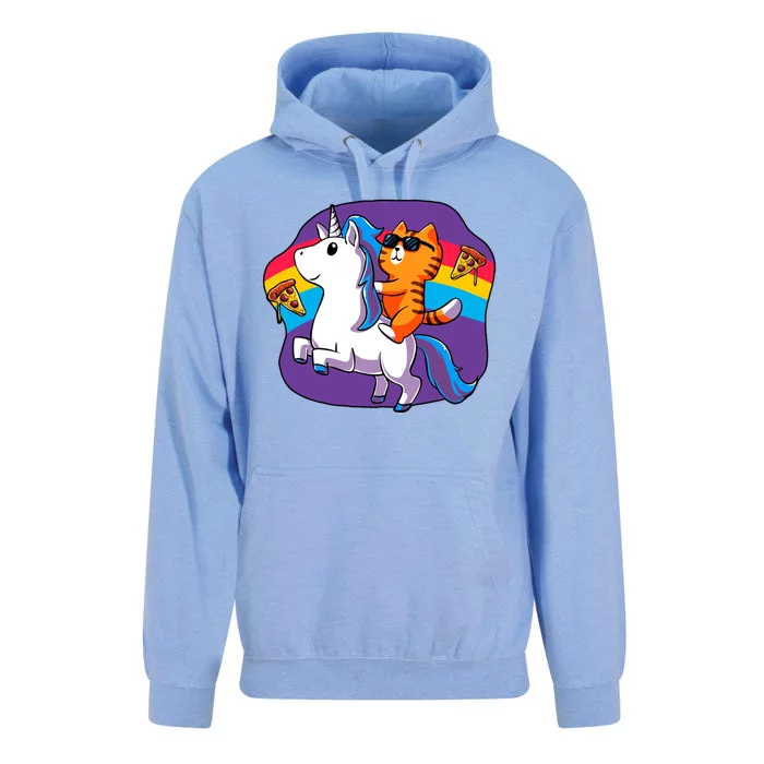 Magical Adventure Pizza Cat Unicorn Unisex Surf Hoodie