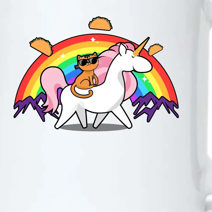 Magical Adventure Tacos Cat Unicorn Rainbow Black Color Changing Mug