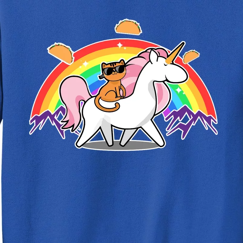 Magical Adventure Tacos Cat Unicorn Rainbow Sweatshirt