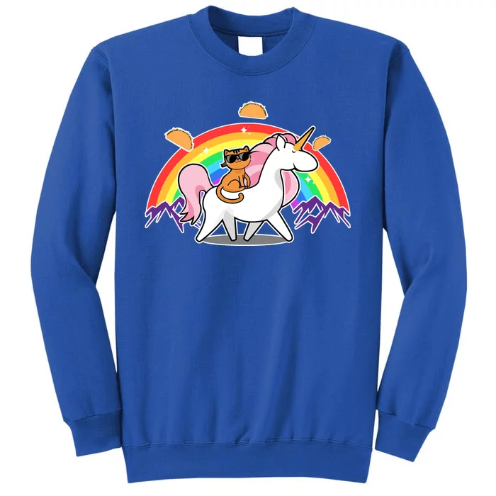 Magical Adventure Tacos Cat Unicorn Rainbow Sweatshirt