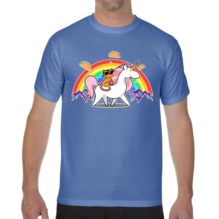 Magical Adventure Tacos Cat Unicorn Rainbow Comfort Colors T-Shirt