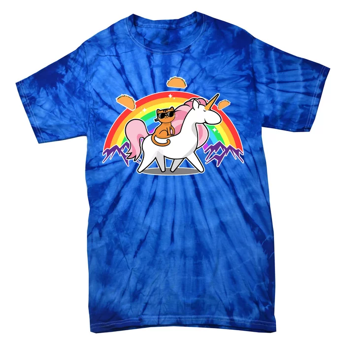 Magical Adventure Tacos Cat Unicorn Rainbow Tie-Dye T-Shirt