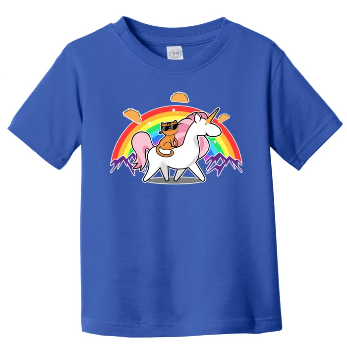 Magical Adventure Tacos Cat Unicorn Rainbow Toddler T-Shirt