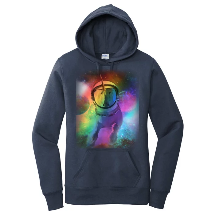 Magical Astronaut Unicorn In Space Women's Pullover Hoodie