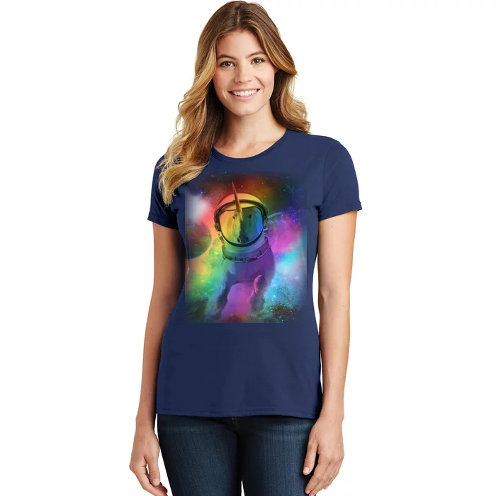 Magical Astronaut Unicorn In Space Women's T-Shirt