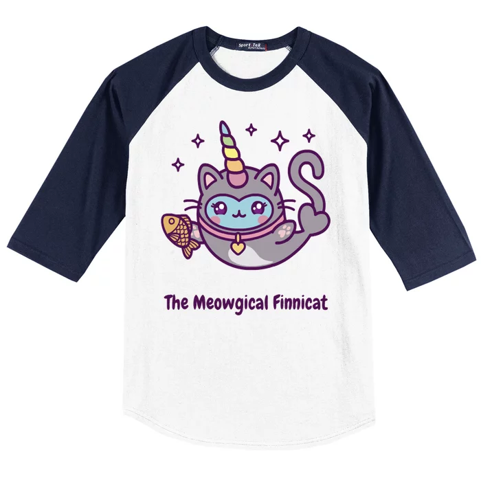 Magical Finnimals Finnicat Unicorn Baseball Sleeve Shirt