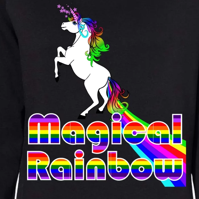 Magical Rainbow Unicorn Womens California Wash Sweatshirt