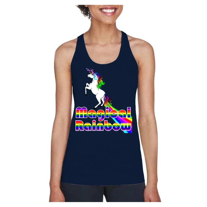 Magical Rainbow Unicorn Women's Racerback Tank