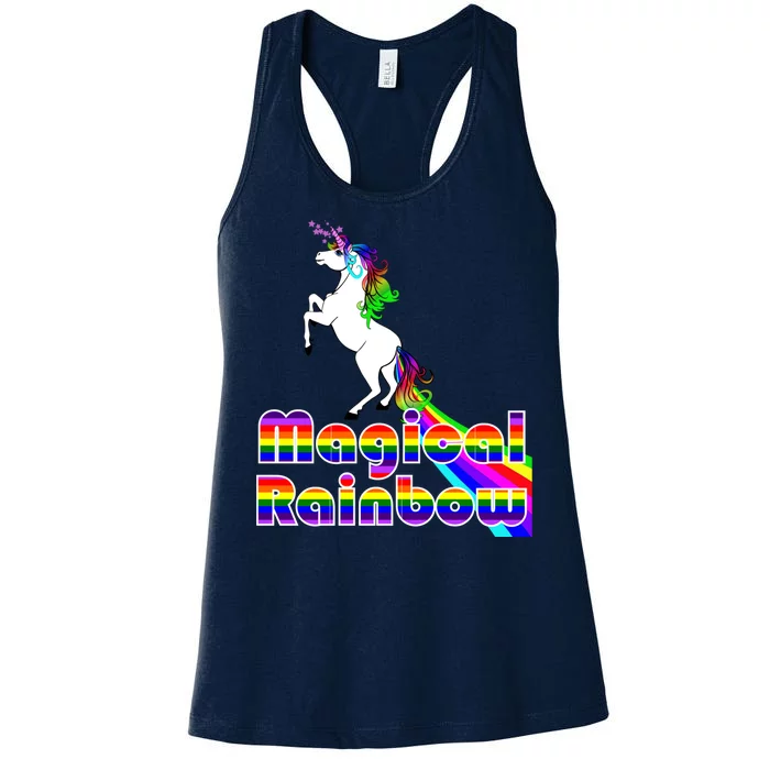 Magical Rainbow Unicorn Women's Racerback Tank