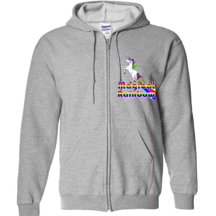 Magical Rainbow Unicorn Full Zip Hoodie