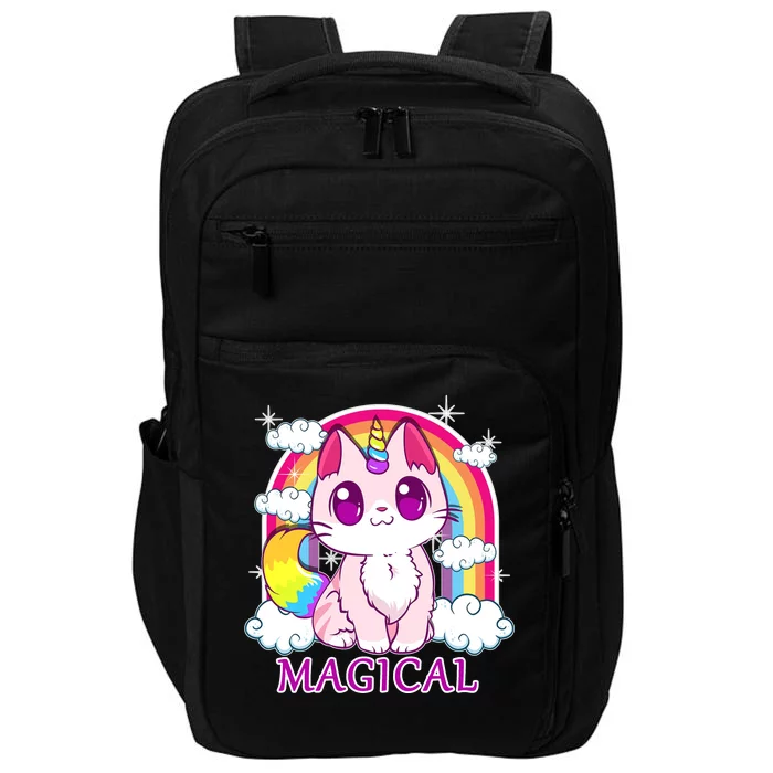 Magical Rainbow Unicorn Kitty Impact Tech Backpack